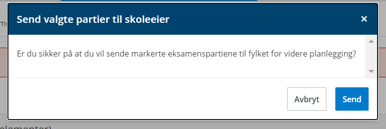 skjermbilde send valgte partier til skoleeier